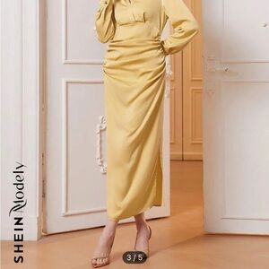 Yellow Long Sleeve Dress